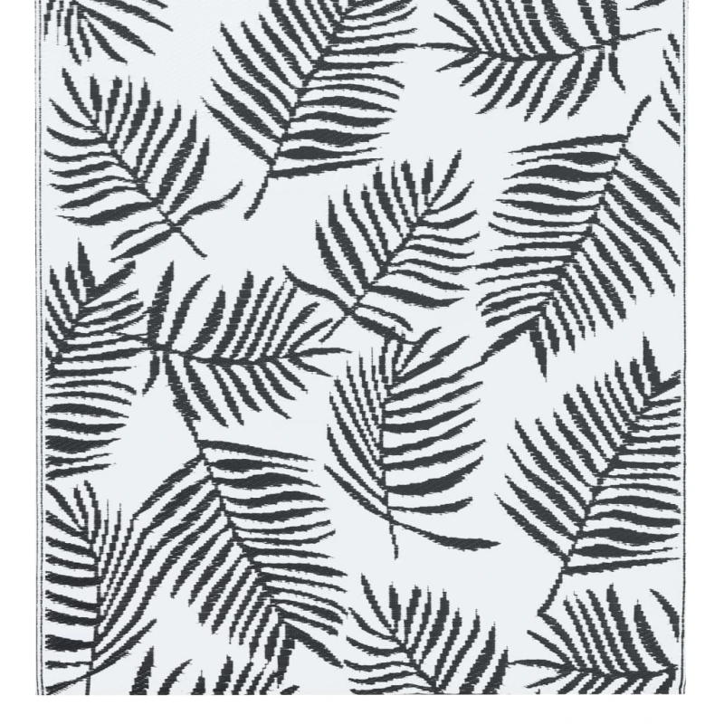 vidaXL āra paklājs, 160x230 cm, ARAKIL balts un melns PP