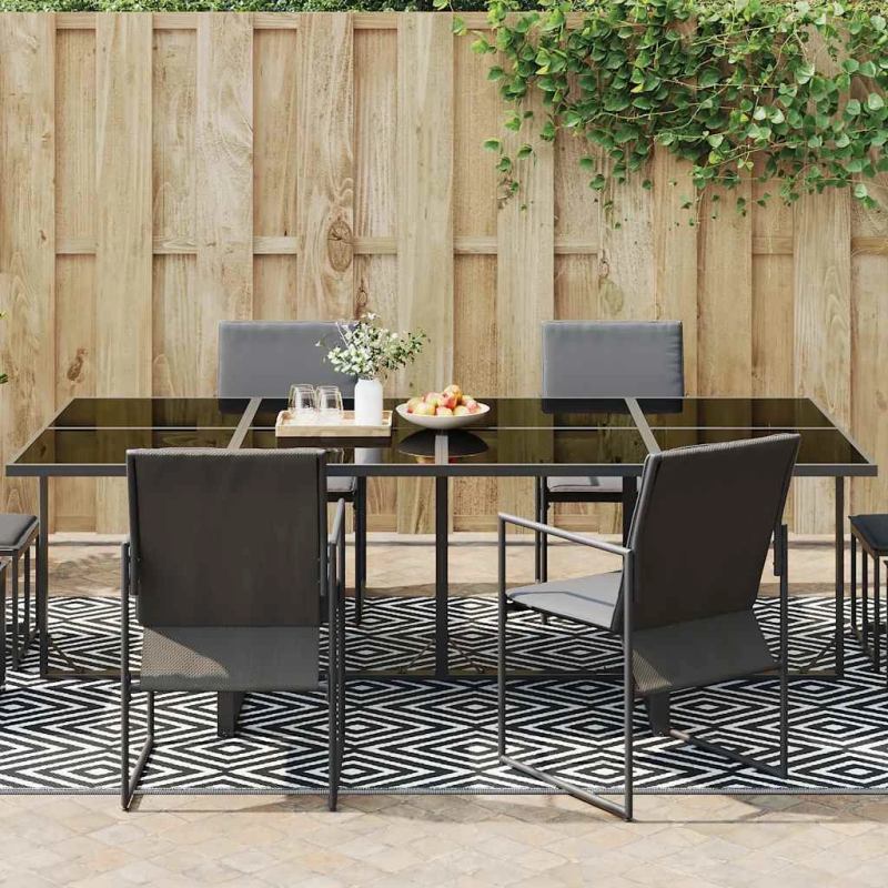 vidaXL āra paklājs, 190x290 cm, ARAKIL balts un melns PP