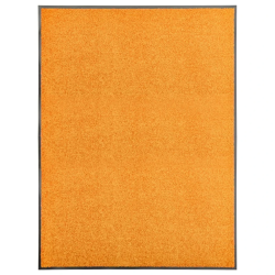 vidaXL durvju paklājs, mazgājams, oranžs, 90x120 cm