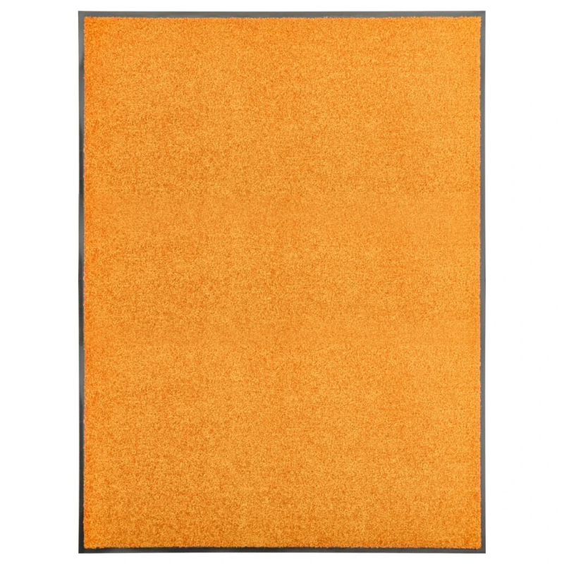 vidaXL durvju paklājs, mazgājams, oranžs, 90x120 cm