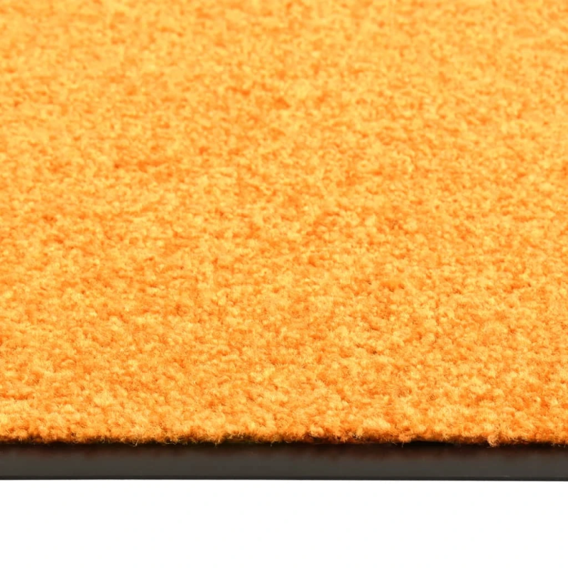 vidaXL durvju paklājs, mazgājams, oranžs, 90x120 cm