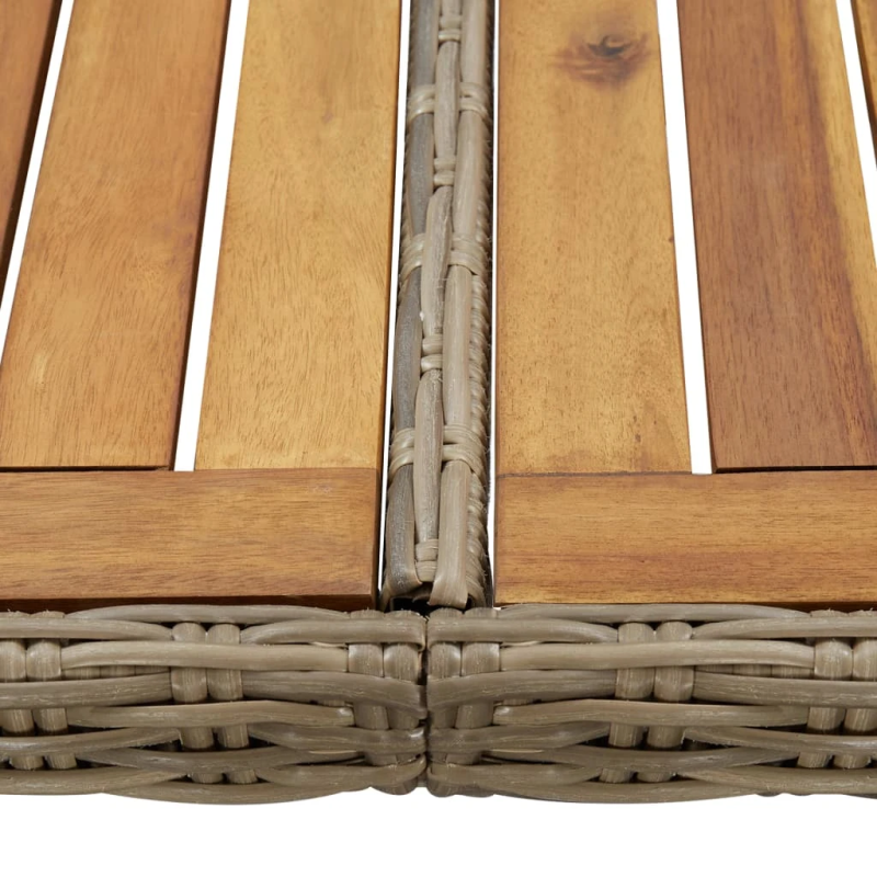 vidaXL dārza galds, 200x100x74 cm, brūna PE rotangpalma