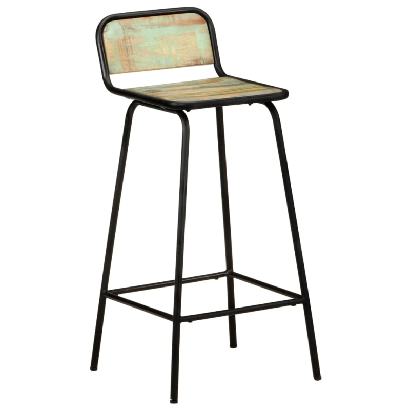 vidaXL bāra krēsli, 4 gab., pārstrādāts masīvkoks