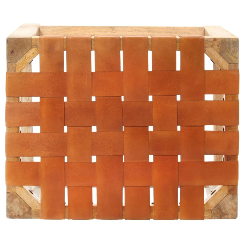 vidaXL bāra krēsli, 2 gab., brūna dabīgā āda, 60 cm