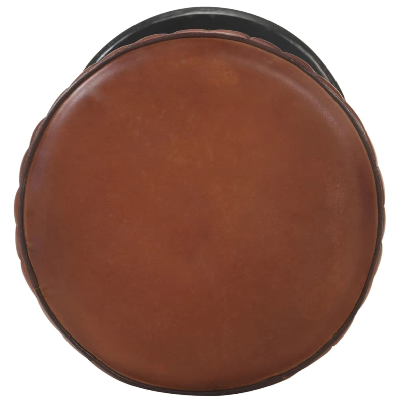 vidaXL bāra krēsls, brūna dabīgā āda