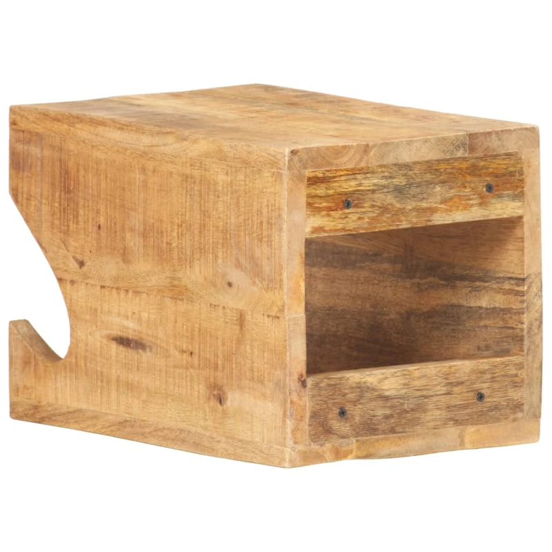 vidaXL sienas velosipēda turētājs, 35x25x25 cm, mango masīvkoks