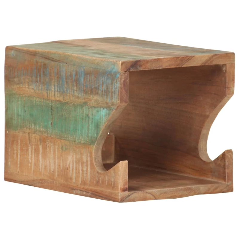 vidaXL sienas velosipēda turētājs, 35x25x25 cm, pārstrādāts masīvkoks