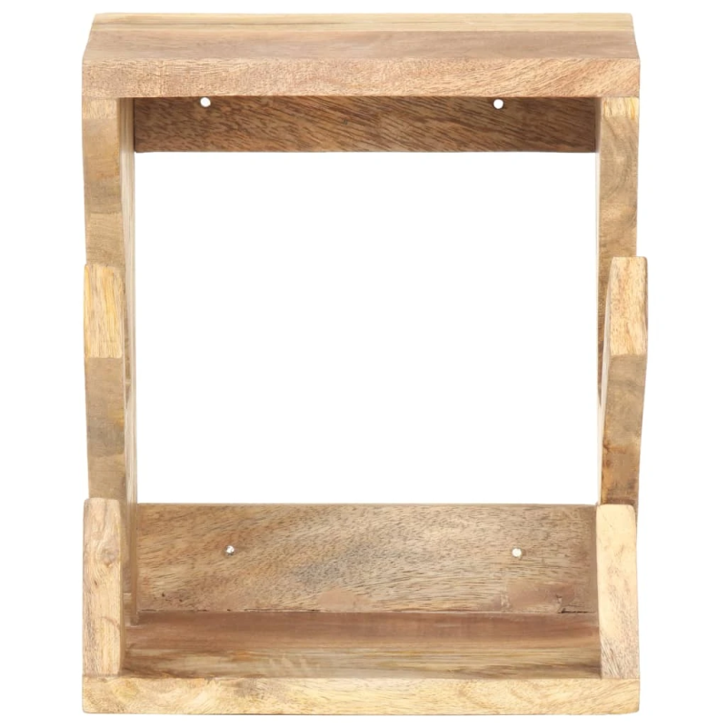 vidaXL sienas skrituļdēļu plaukts, 25x20x30 cm, mango masīvkoks