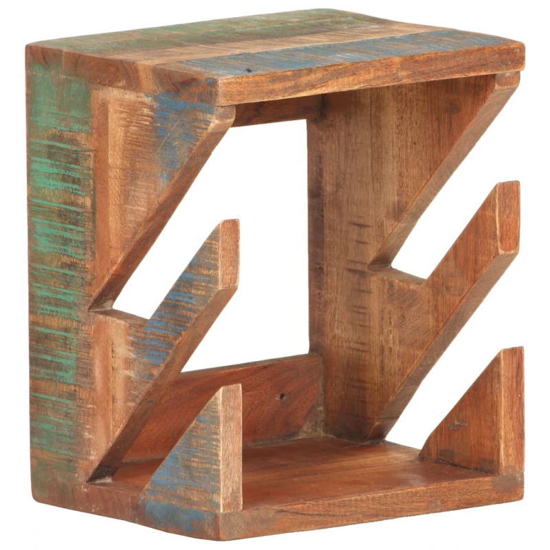 vidaXL sienas skrituļdēļu plaukts, 25x20x30 cm, pārstrādāts masīvkoks