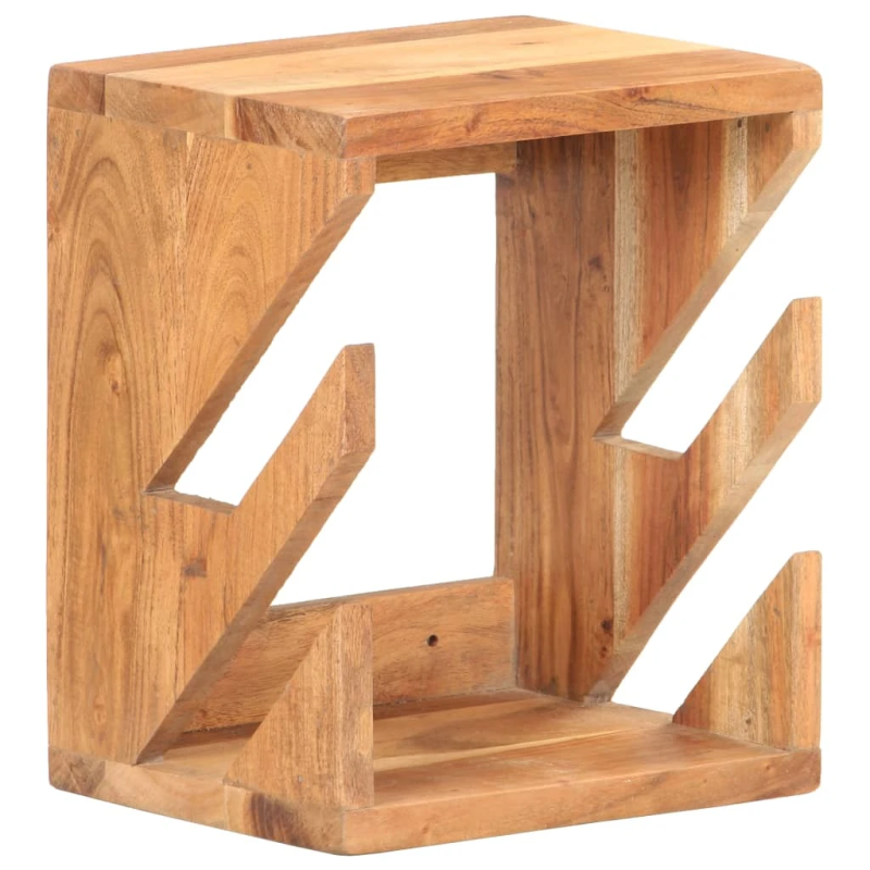 vidaXL sienas skrituļdēļu plaukts, 25x20x30 cm, akācijas masīvkoks