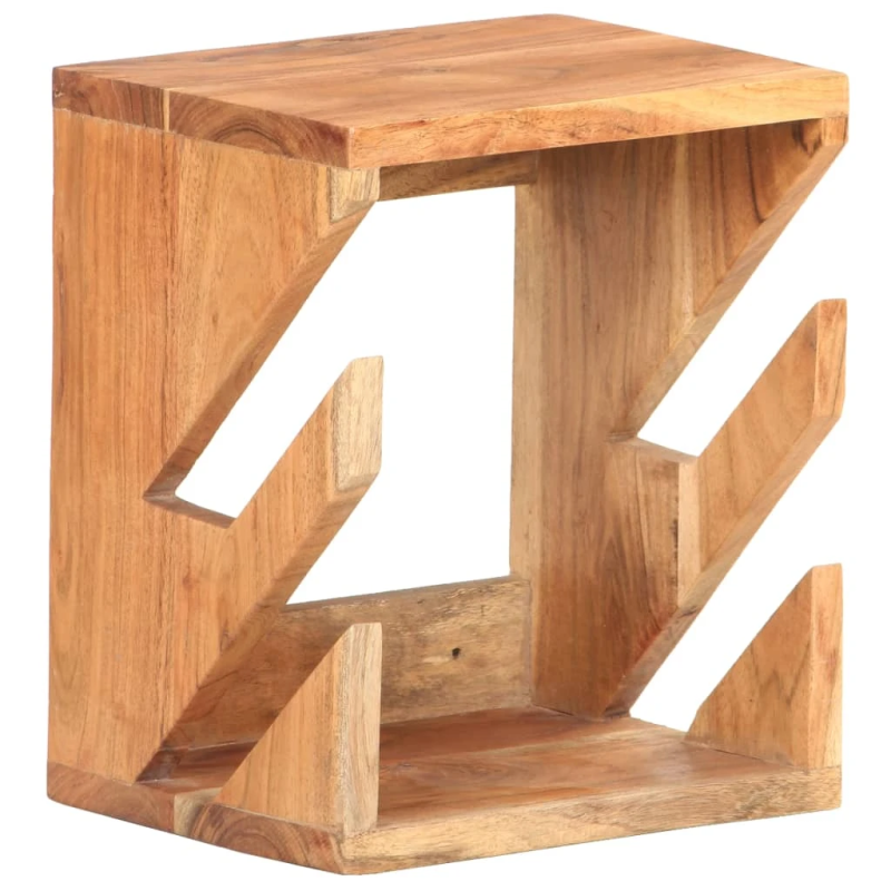 vidaXL sienas skrituļdēļu plaukts, 25x20x30 cm, akācijas masīvkoks