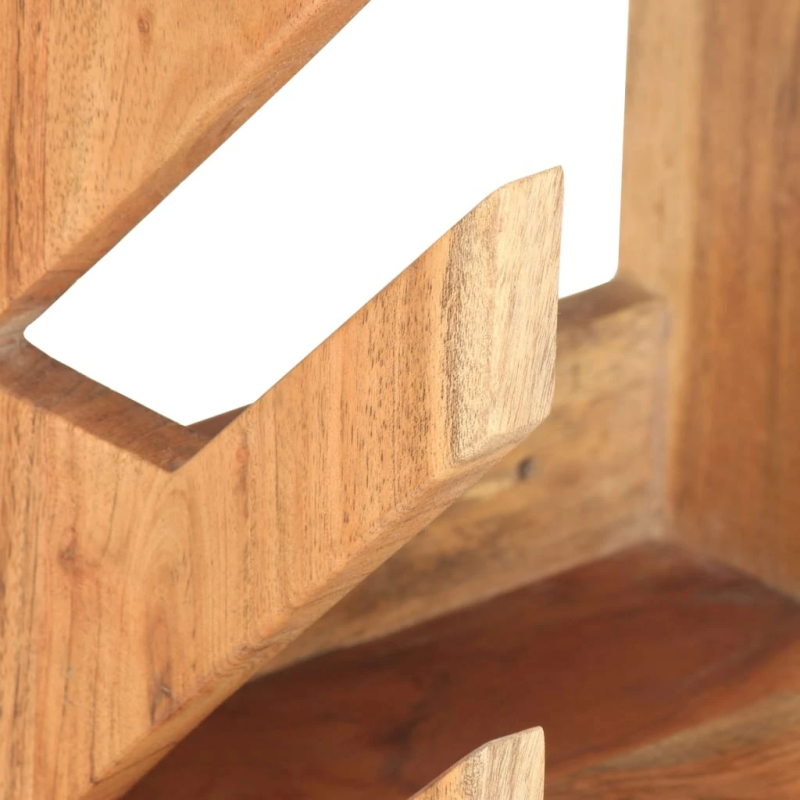 vidaXL sienas skrituļdēļu plaukts, 25x20x30 cm, akācijas masīvkoks