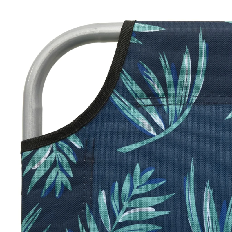 vidaXL sauļošanās zvilnis ar jumtiņu, tērauds, apdruka ar lapām