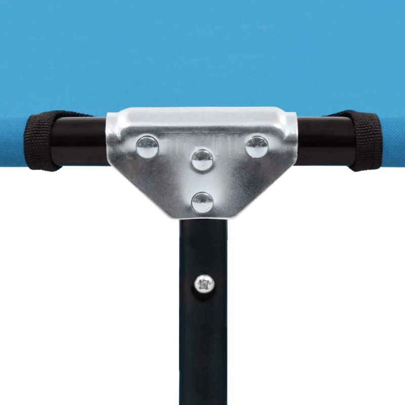 vidaXL saliekams sauļošanās zvilnis, tērauds, tirkīzzils