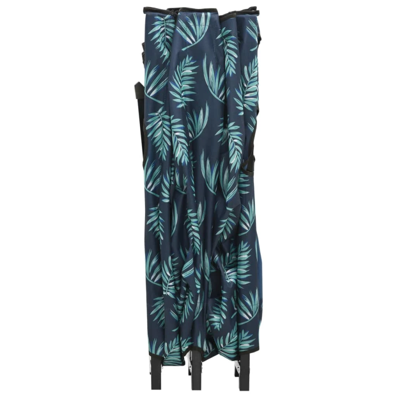 vidaXL saliekams sauļošanās zvilnis, divvietīgs, tērauds, lapu apdruka