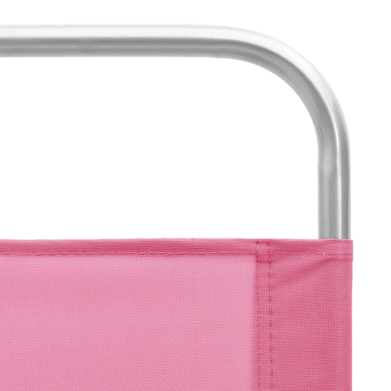 vidaXL salokāmi pludmales krēsli, 2 gab., rozā audums