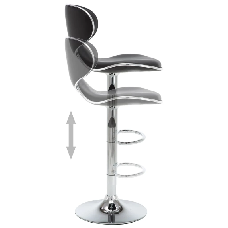 vidaXL bāra krēsli, 2 gab., melna mākslīgā āda