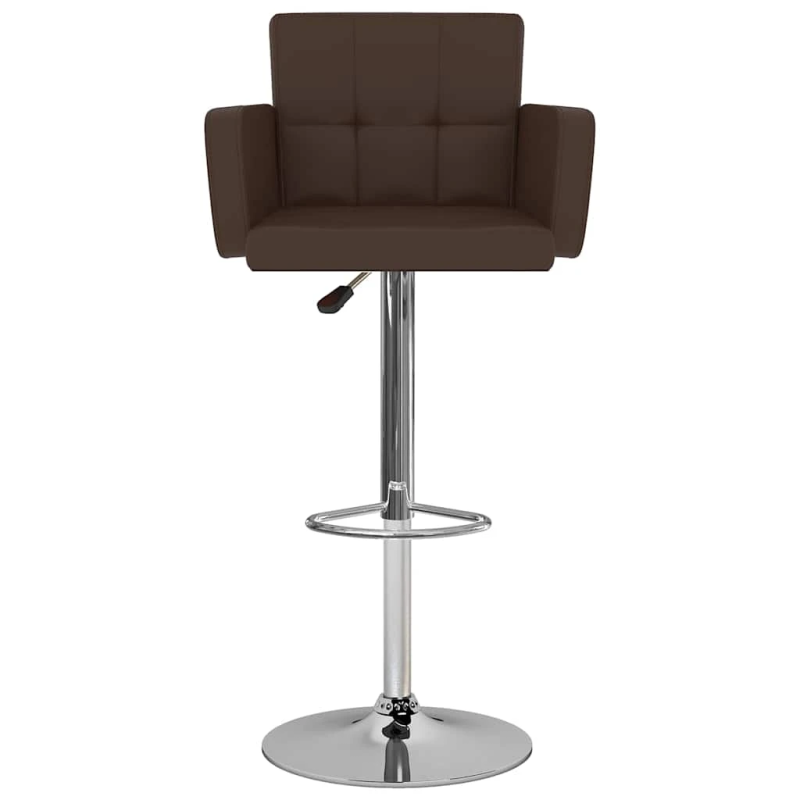 vidaXL bāra krēsli, 2 gab., brūna mākslīgā āda