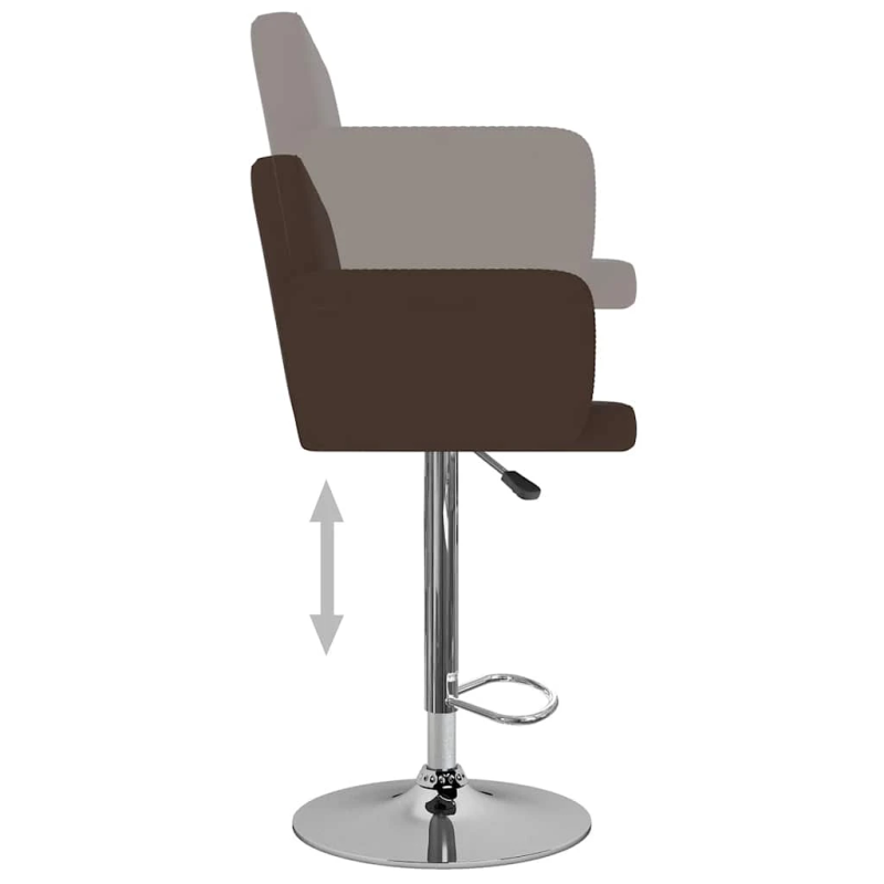 vidaXL bāra krēsli, 2 gab., brūna mākslīgā āda