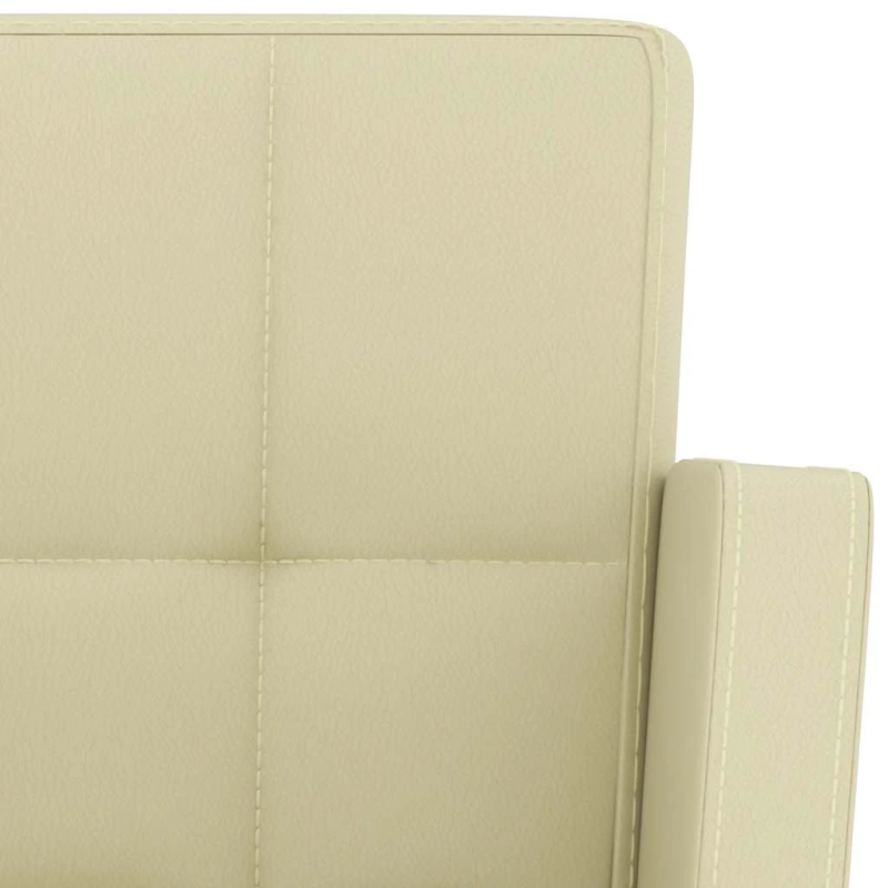 vidaXL bāra krēsli, 2 gab., krēmkrāsas mākslīgā āda