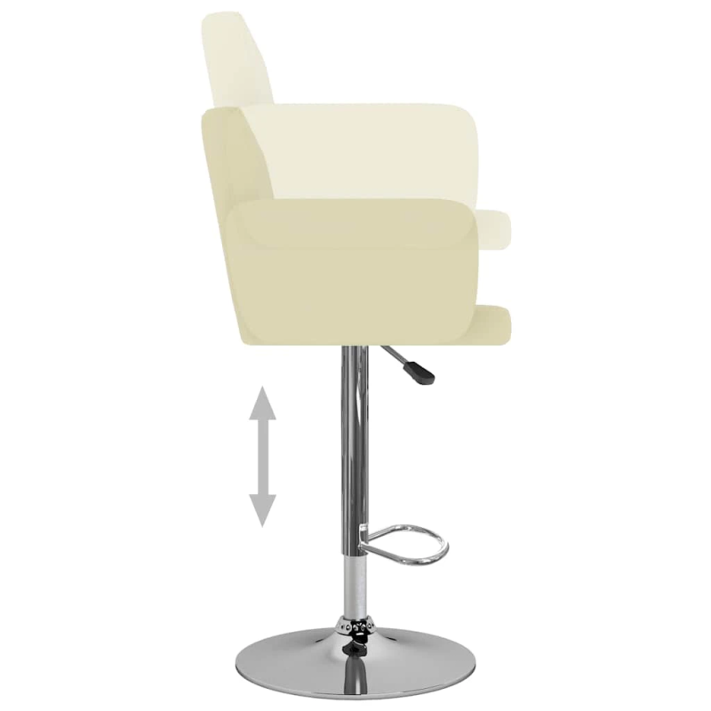 vidaXL bāra krēsli, 2 gab., krēmkrāsas mākslīgā āda