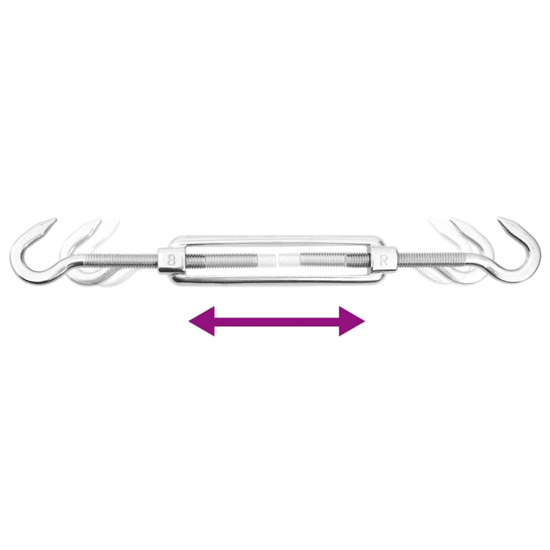 vidaXL 8-daļīgs saulessarga stiprinājumu komplekts, nerūsējošs tērauds