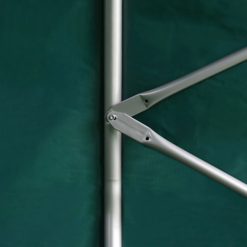 vidaXL mājlopu nojume, PVC, 3,7x3,7 m, zaļa