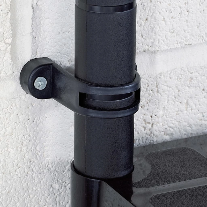 vidaXL 4-līmeņu plaukts, melns, 61x30,5x130 cm, plastmasa