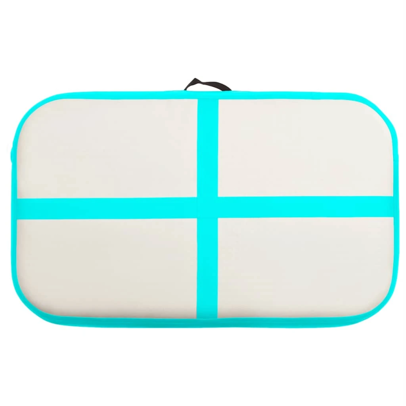 vidaXL piepūšams vingrošanas paklājs ar pumpi, 60x100x10 cm, zaļš PVC