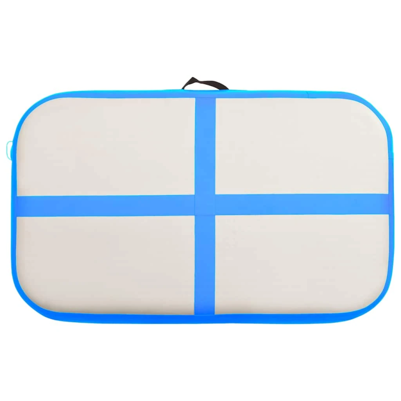 vidaXL piepūšams vingrošanas paklājs ar pumpi, 60x100x15 cm, zils PVC