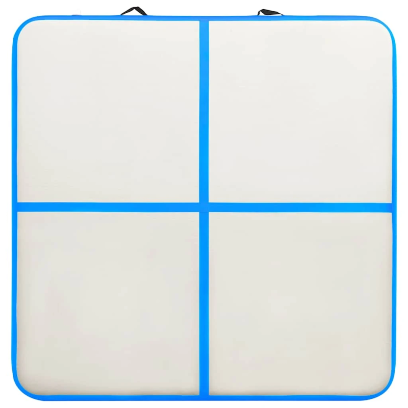 vidaXL piepūšams vingrošanas paklājs ar pumpi, 200x200x10 cm, zils PVC