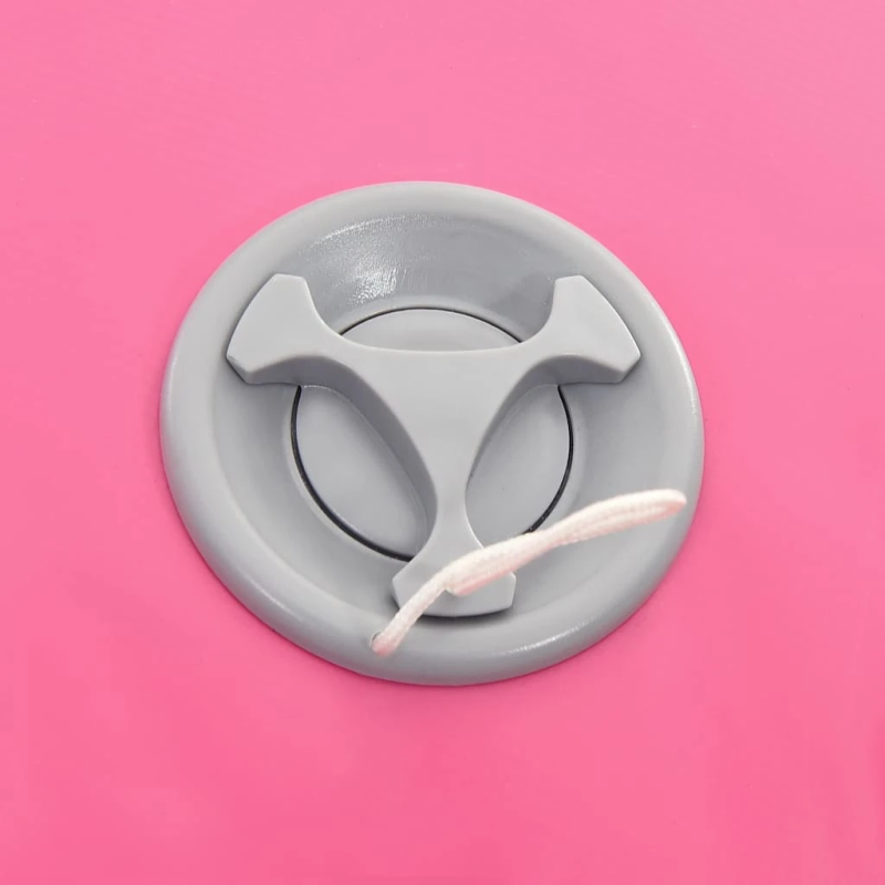 vidaXL piepūšams vingrošanas rullis ar pumpi, 100x60 cm, rozā PVC