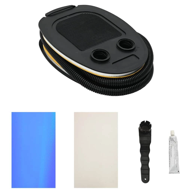 vidaXL piepūšams vingrošanas rullis ar pumpi, 100x60 cm, zils PVC