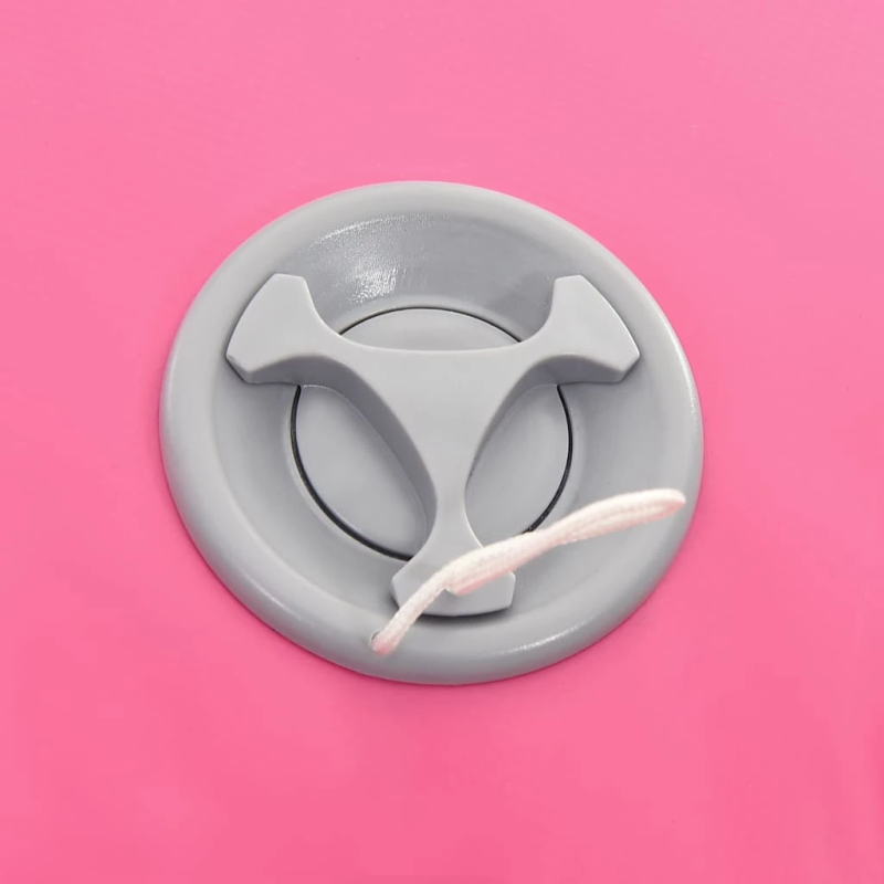 vidaXL piepūšams vingrošanas rullis ar pumpi, 120x75 cm, rozā PVC