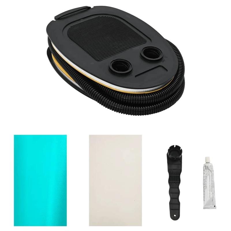 vidaXL piepūšams vingrošanas rullis ar pumpi, 120x90 cm, zaļš PVC