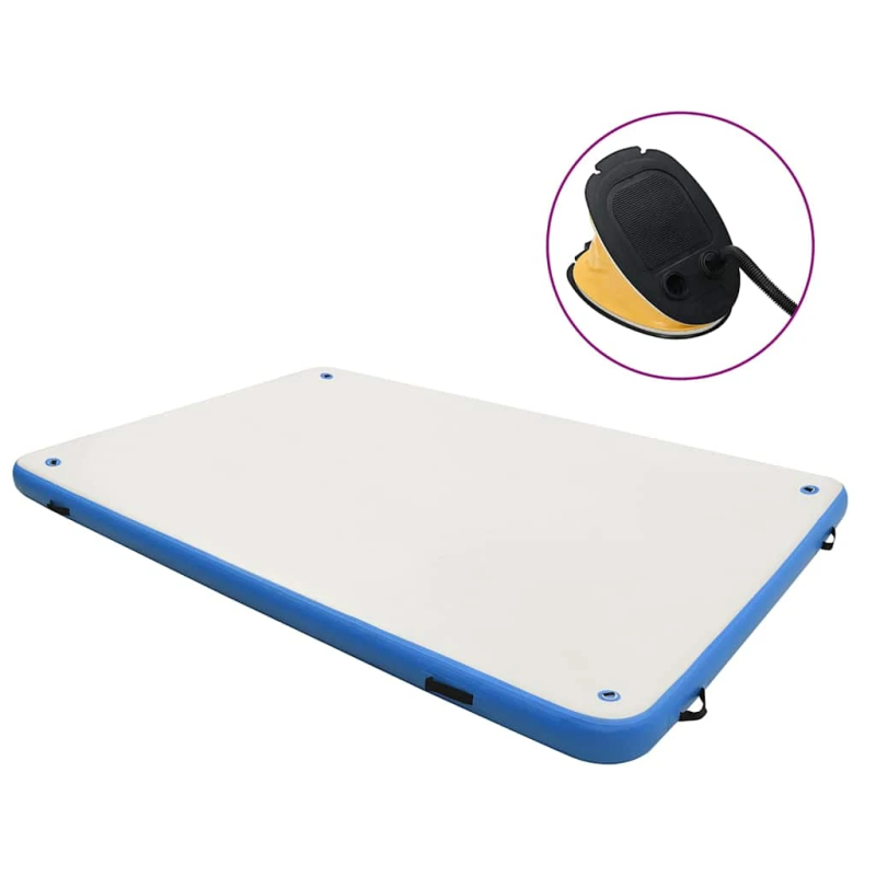 vidaXL piepūšama peldošā platforma, zils un balts, 300x200x15 cm