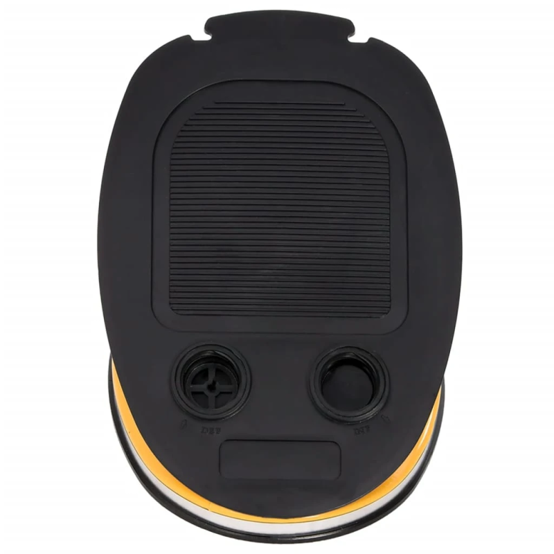 vidaXL kājas pumpis, 26x18 cm, PP un PE, pelēks un dzeltens