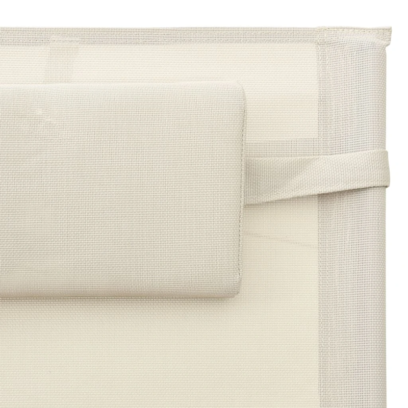 vidaXL sauļošanās zvilnis, tekstilēns, krēmkrāsas un pelēks