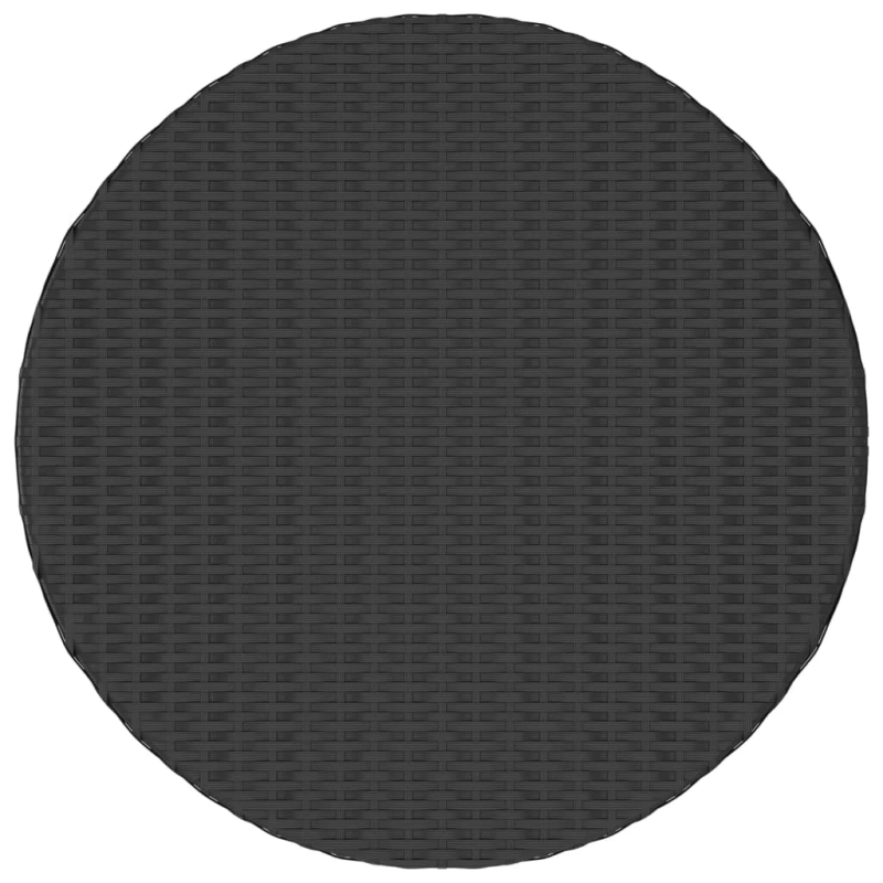 vidaXL tējas galdiņš, melns, 68x68x30 cm, PE rotangpalma