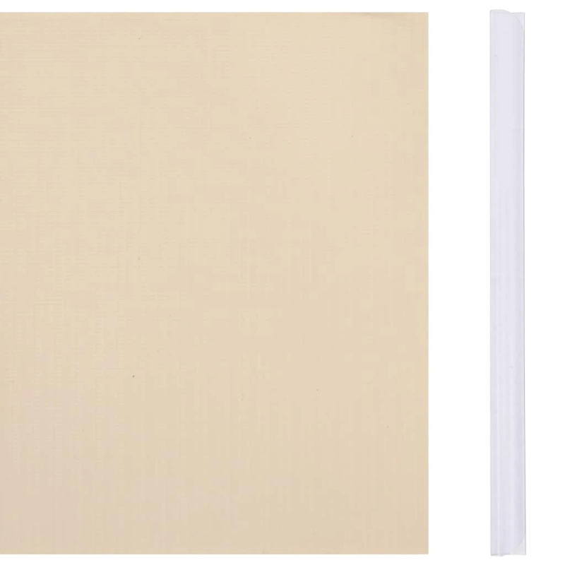 vidaXL dārza aizslietnis, PVC, 35x0,19 m, krēmkrāsa