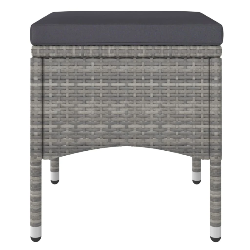 vidaXL 4-daļīgs dārza krēslu un soliņu komplekts, PE rotangpalma