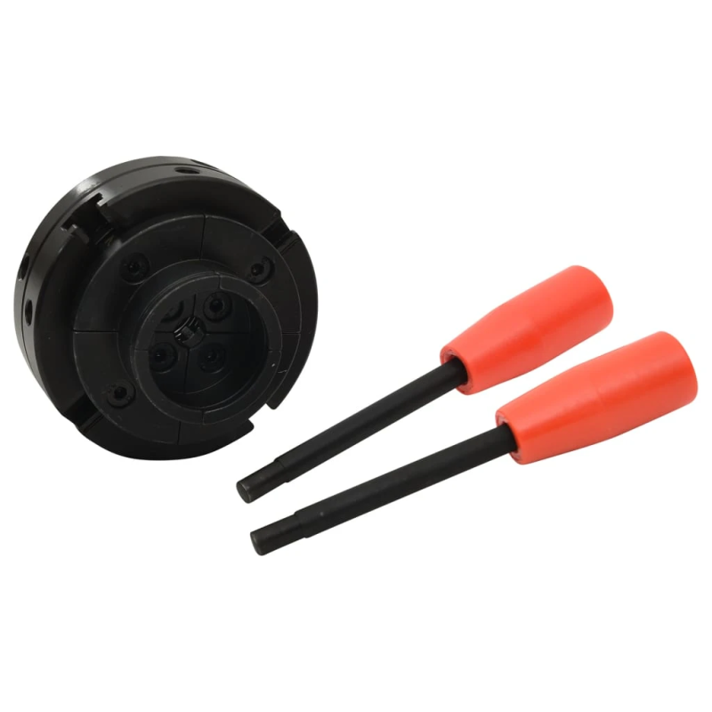 vidaXL 4-žokļu koka virpas patrona, M33 savienojums, 100 mm, tērauds