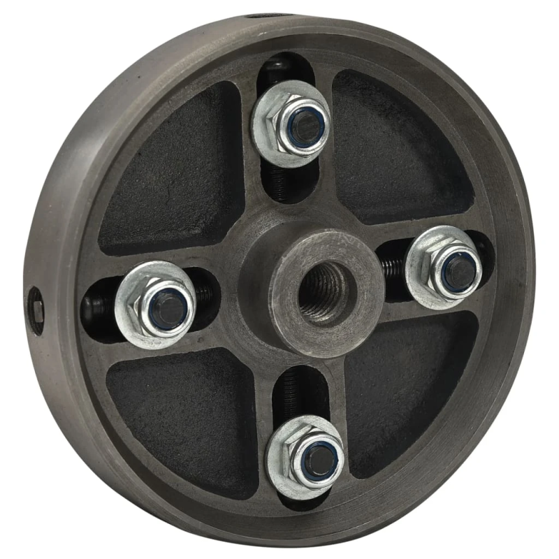 vidaXL 4-žokļu koka virpas patrona, M18 savienojums, 150x63 mm, melna