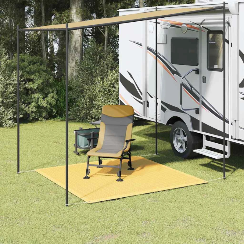 vidaXL telts paklājs, 200x200 cm, bēšs