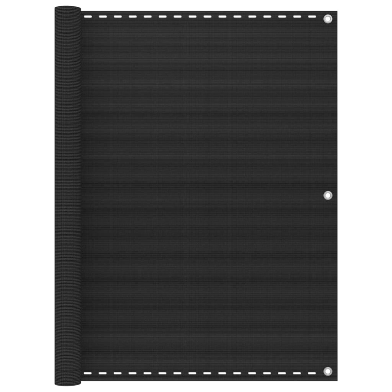 vidaXL balkona aizslietnis, 120x500 cm, antracītpelēks HDPE