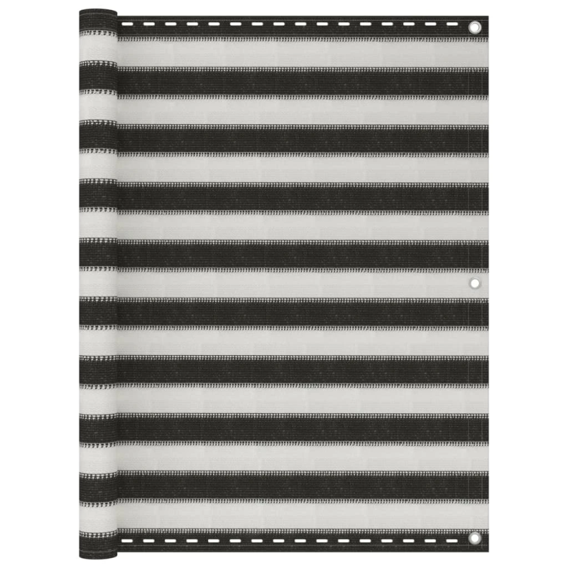 vidaXL balkona aizslietnis, 120x500 cm, antracītpelēks un balts HDPE