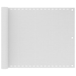 vidaXL balkona aizslietnis, 75x300 cm, balts HDPE