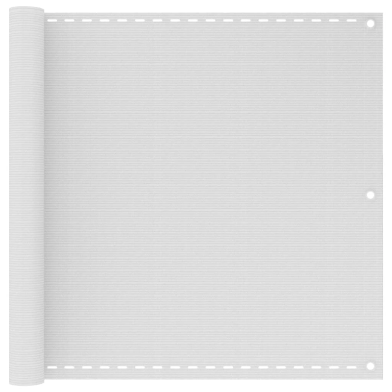 vidaXL balkona aizslietnis, 90x500 cm, balts HDPE