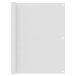 vidaXL balkona aizslietnis, 120x400 cm, balts HDPE