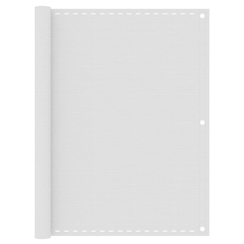 vidaXL balkona aizslietnis, 120x400 cm, balts HDPE